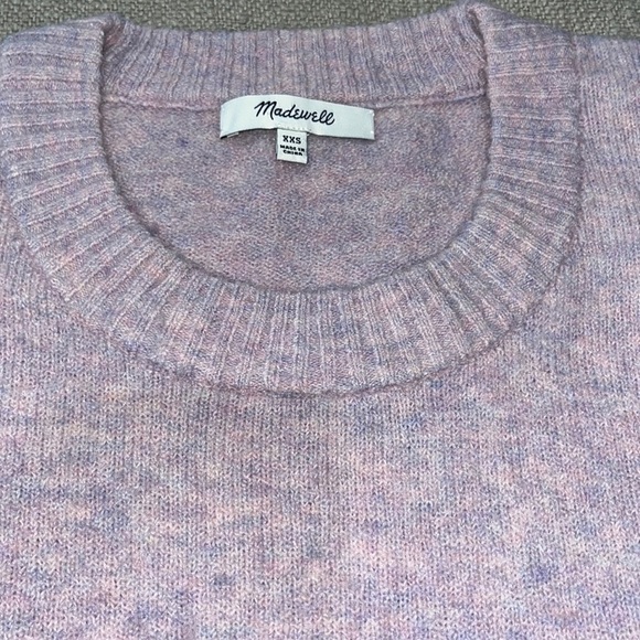 Madewell Round Neck Lavender Sweater Sz XXS - Picture 4 of 7